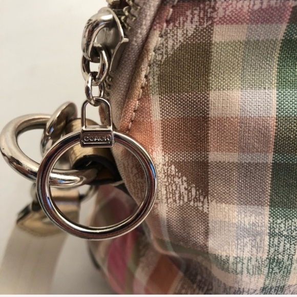 Coach Poppy Daisy pink multicolor madras signature C logo crossbody - Picture 7 of 14